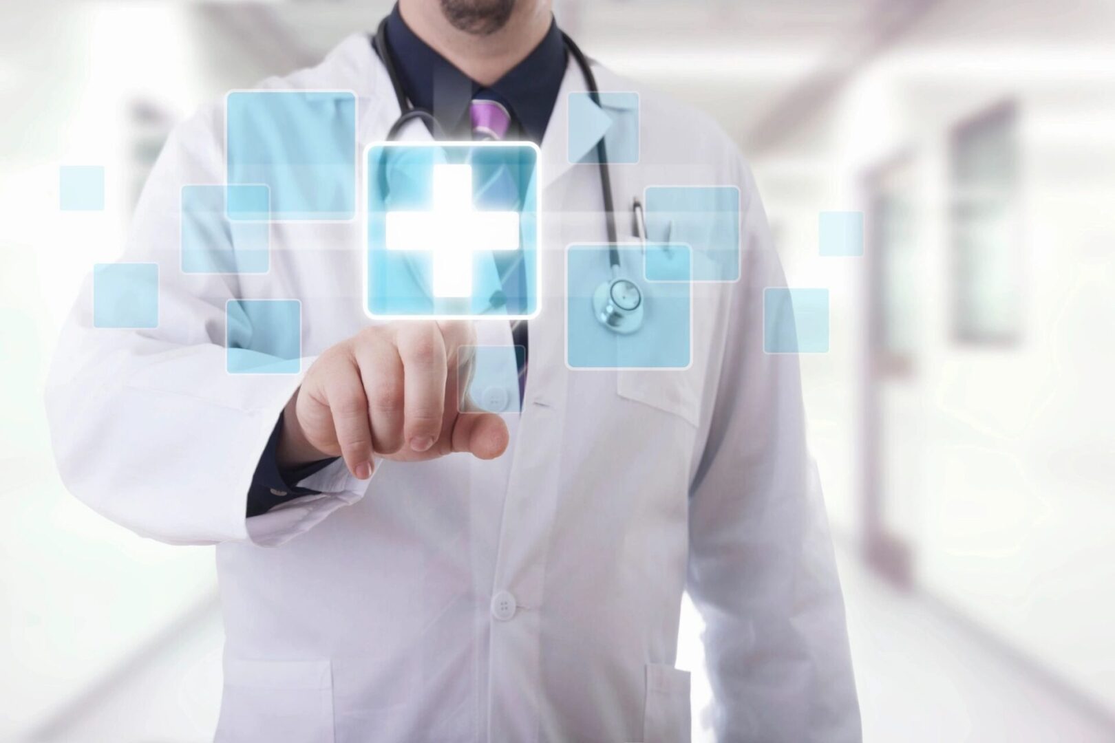 A medical professional performs DOT physicals for a driver.